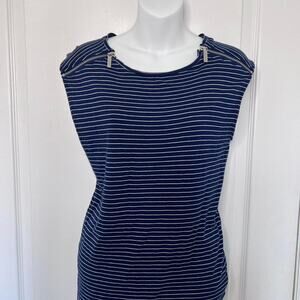 Michael kors zip shoulder top